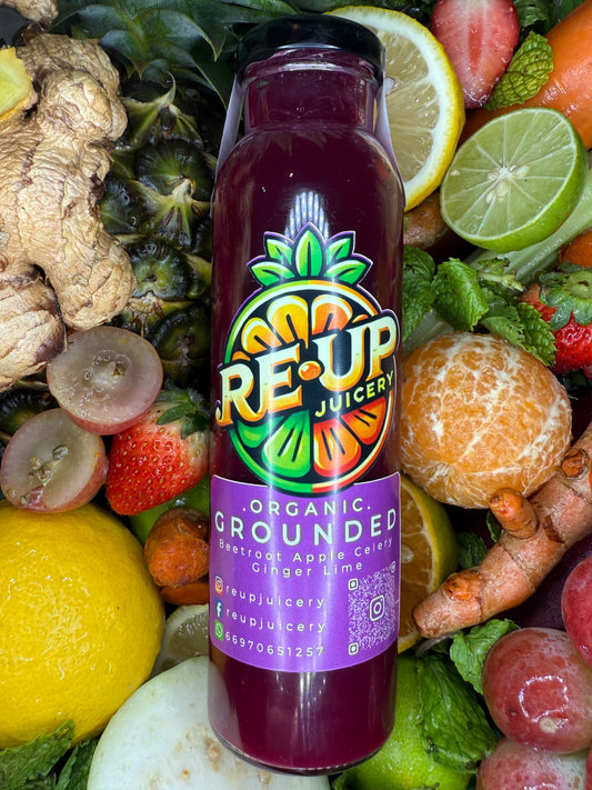 ORGANIC CLOD PRESS  |  GROUNDED | BEETROOT , APPLE , CELERY ,  GINGER  , LIME  | PURE&RAW