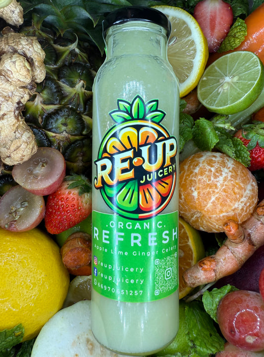 ORGANIC CLOD PRESS  |  REFRESH | GREEN APPLE , GINGER , CELERY , LIME  | PURE&RAW