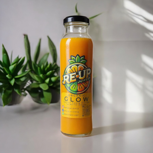 GLOW - Organic Cold-Press | Carrot, Apple, Orange, Turmeric, Ginger